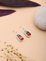 Copper Turquoise Sterling Silver Earrings