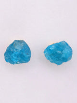 Raw Neon Apatite Gold Plated Sterling Silver Stud Earrings