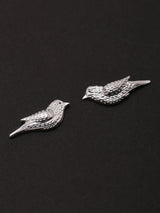 Sterling Silver Bird Motif Stud Earrings