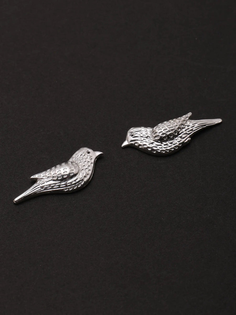 Sterling Silver Bird Motif Stud Earrings