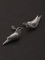 Sterling Silver Bird Motif Stud Earrings