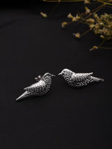 Sterling Silver Bird Motif Stud Earrings