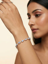 Rainbow Moonstone Sterling Silver Bracelet