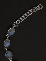 Rainbow Moonstone Sterling Silver Bracelet