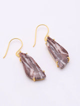 Kona Jasper Gold Plated Sterling Silver Hook Earrings