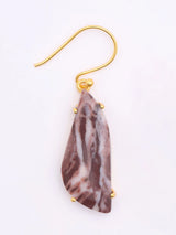 Kona Jasper Gold Plated Sterling Silver Hook Earrings