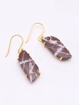 Kona Jasper Gold Plated Sterling Silver Earrings