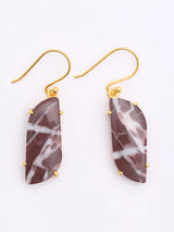 Kona Jasper Gold Plated Sterling Silver Earrings