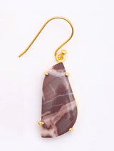 Kona Jasper Gold Plated Sterling Silver Hook Earrings