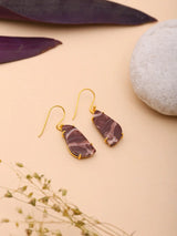 Kona Jasper Gold Plated Sterling Silver Hook Earrings