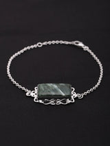 Rectangular Seraphinite Sterling Silver Bracelet