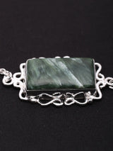 Rectangular Seraphinite Sterling Silver Bracelet