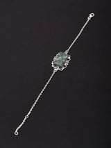 Rectangular Seraphinite Sterling Silver Bracelet
