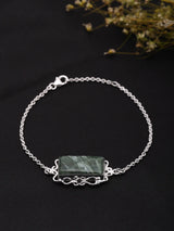 Rectangular Seraphinite Sterling Silver Bracelet