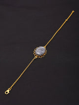 Dendritic Opal Gold Plated Sterling Silver Bracelet