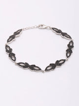 Black Spinel Sterling Silver Bracelet