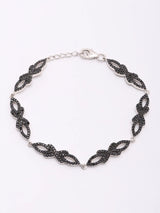 Black Spinel Sterling Silver Bracelet