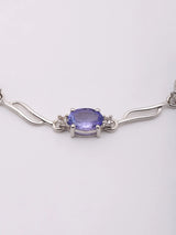 Faceted Oval Tanzanite Sterling Silver Bracelet