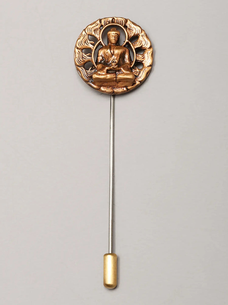 Dhyana Mudra Buddha Brass Lapel Pin