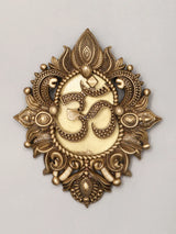 Trayambakam Om Brass Lapel Pin and Brooch Set