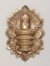 Shiva Linga Hand Carved Brass Brooch