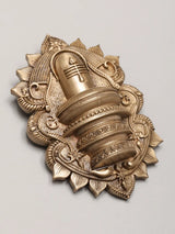 Shiva Linga Hand Carved Brass Brooch