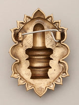 Shiva Linga Hand Carved Brass Brooch
