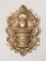 Brass Shiva Linga Lapel Pin and Brooch Set
