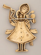 Shrinathji Deity Stone Studded Brass Brooch