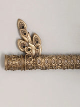 Krishna's Flute Motif Antique Brass Brooch