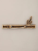 Krishna's Flute Motif Antique Brass Brooch