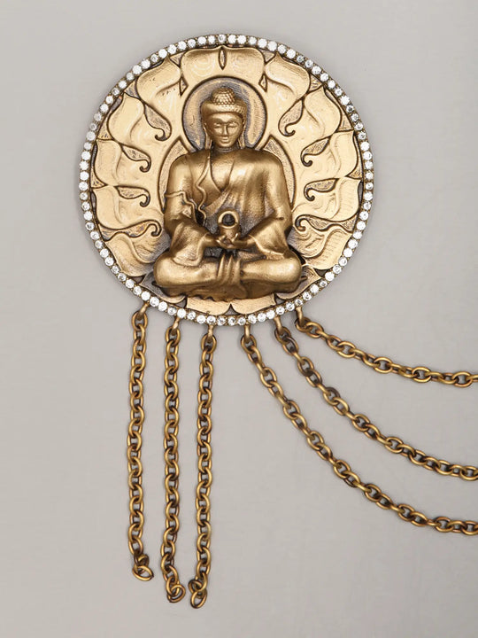 Vitarka Mudra Buddha Brass Brooch