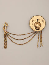 Vitarka Mudra Buddha Brass Brooch