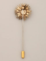Lord Surya Brass Lapel Pin with Antique Finish