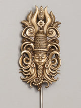Pharaoh Motif Brass Lapel Pin