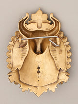 Nandi Maharaj Motif Antique Finish Brass Brooch