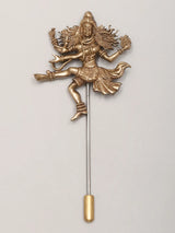 Tandava Shiva Brass Lapel Pin