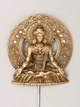 Meditating Buddha Brass Lapel Pin