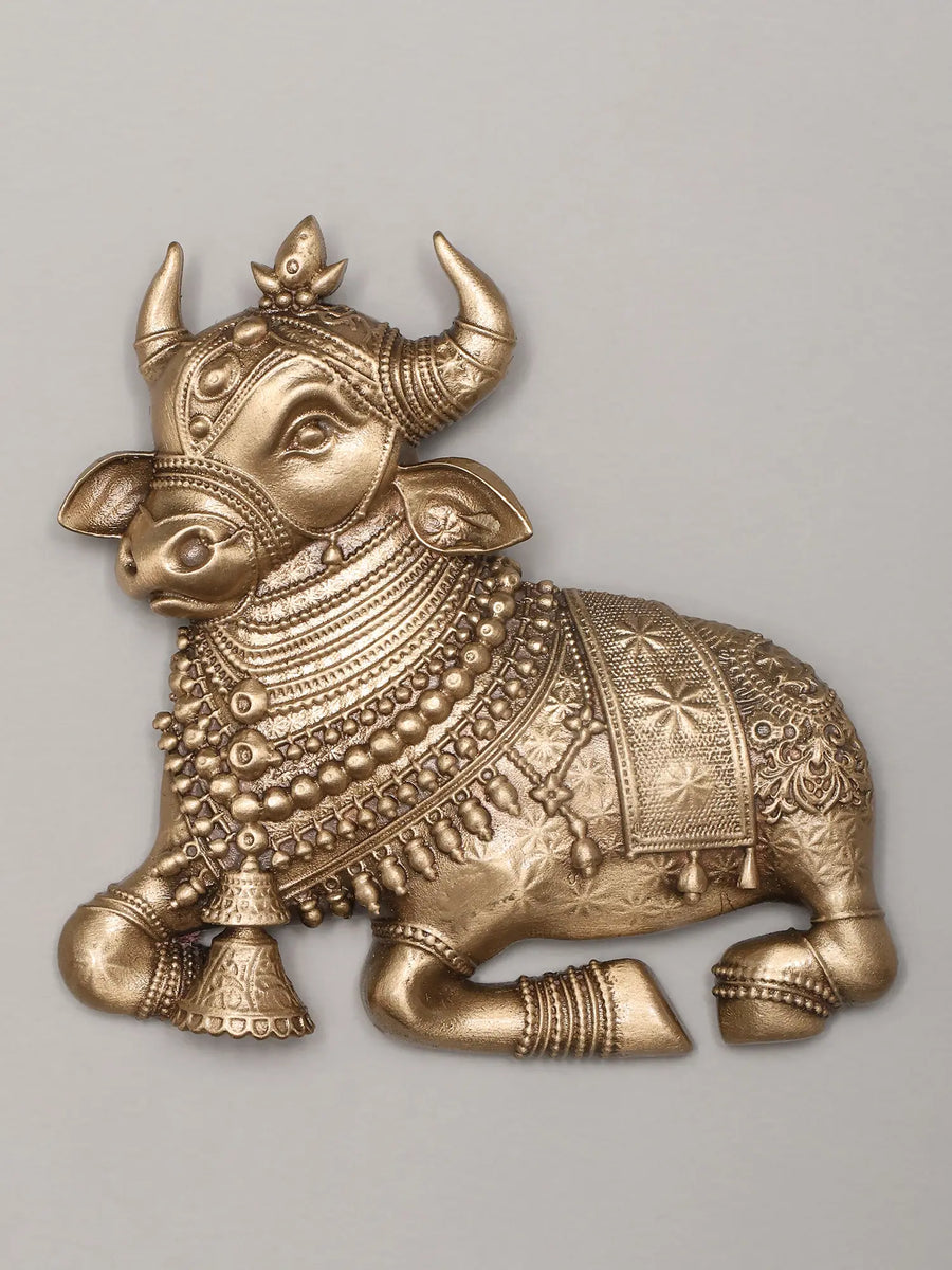 Nandi Maharaj Motif Brass Brooch