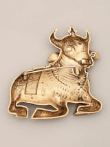 Nandi Maharaj Motif Brass Brooch