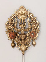 Rudraksha and Trishul Brass Lapel Pin