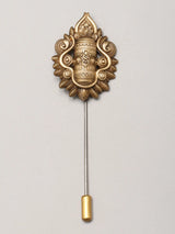 Shiva Linga Brass Lapel Pin