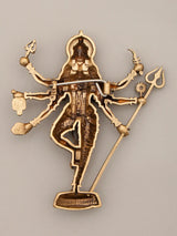 Standing Goddess Kali Brass Brooch