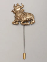 Nandi Maharaj Brass Lapel Pin
