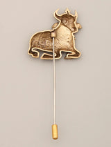 Nandi Maharaj Brass Lapel Pin