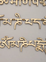 Om Mani Padme Hum Brass Brooches Set of Six