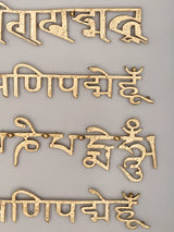 Om Mani Padme Hum Brass Brooches Set of Six