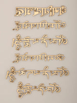 Om Mani Padme Hum Brass Brooches Set of Six