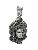 Goddess Durga Face Sterling Silver Pendant