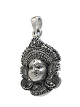 Goddess Durga Face Sterling Silver Pendant